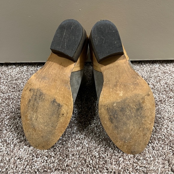 Diba True booties Grey Suede Tan Leather 7.5 - Picture 3 of 6